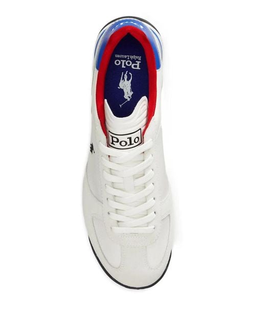 Polo Ralph Lauren White Logo-Detail Sneakers for men