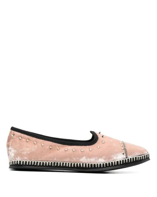 Giuseppe Zanotti Pink Otium Velvet Loafers