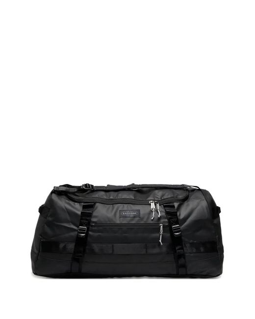 Eastpak Black Padded Logo-Patch Duffle Bag