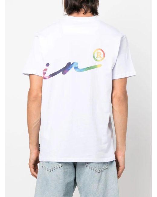 Philipp Plein White Logo-Print Detail T-Shirt