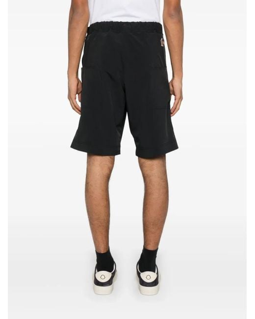 Bermudas con logo en relieve Moncler de hombre de color Black