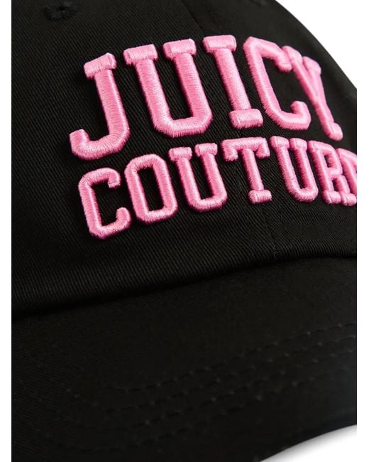 Juicy Couture Black Logo-Embroidered Cap
