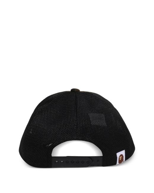A Bathing Ape Black 1St Camo Baseball Cap for men