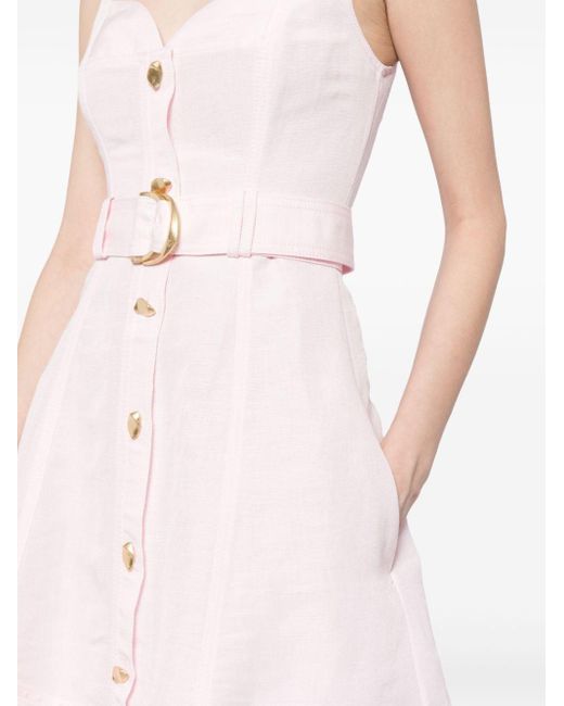 Aje. Clay Mini-jurk Met Ceintuur in het Pink