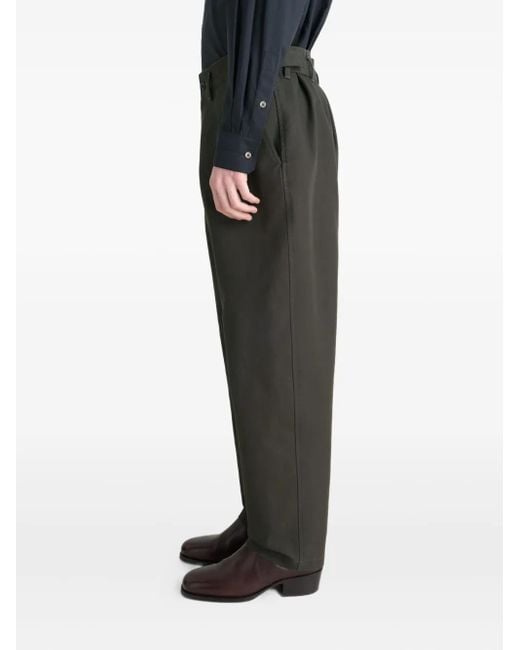 Lemaire Gray Adjustable-Waistband Carrot Trousers for men