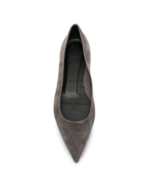 Aeyde White Cassy Pointed-Toe Pumps