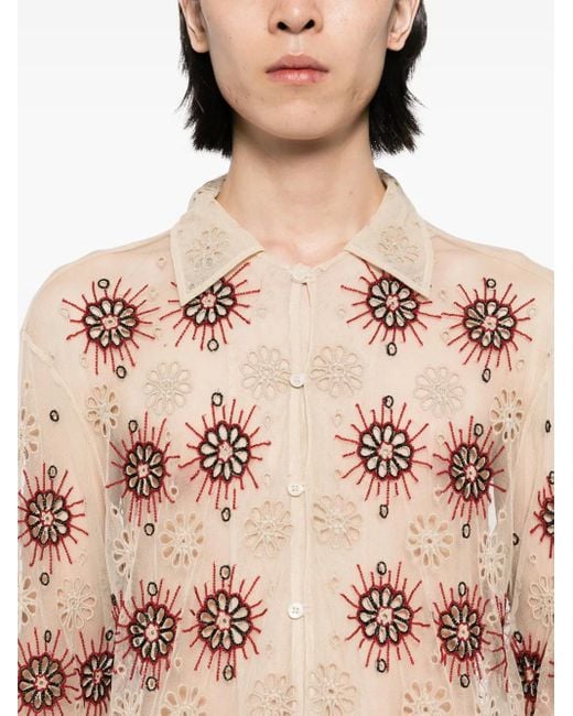 Camicia Solarium di Bode in Pink da Uomo