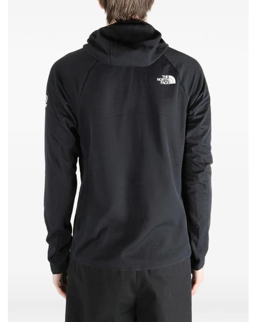 The North Face Black Logo-Embroidered Zip-Fastening Hoodie for men
