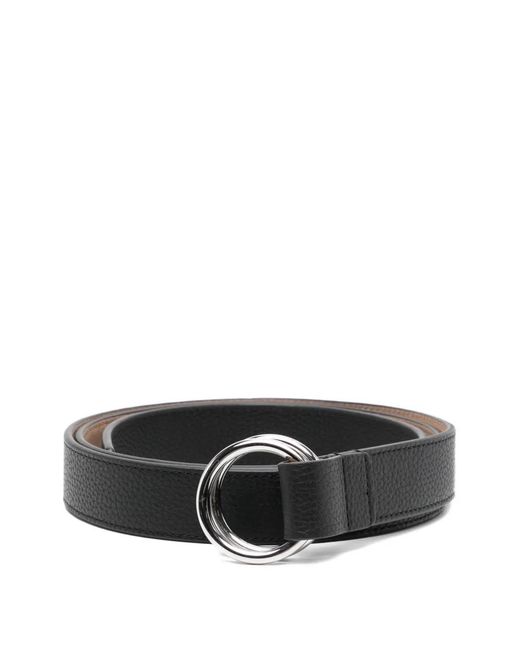 Michael Kors Black Pebbled Leather Belt for men