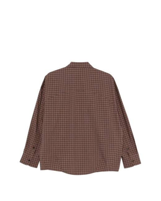 Cordera Brown Check-Pattern Button-Fastening Shirt