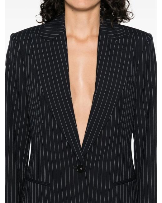 Stella McCartney Blue Sakko Mit Nadelstreifen