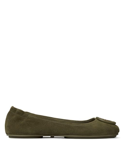 Tory Burch Green Minnie Ballet Shoes