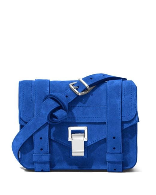 Proenza Schouler Ps1 Mini Crossbody Suede in Blue Lyst UK