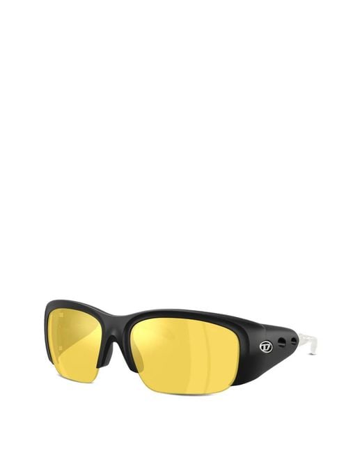 DIESEL Metallic Rectangle-Frame Sunglasses