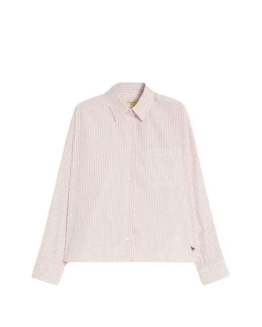 Weekend by Maxmara Pink Striped Pocket Shirt