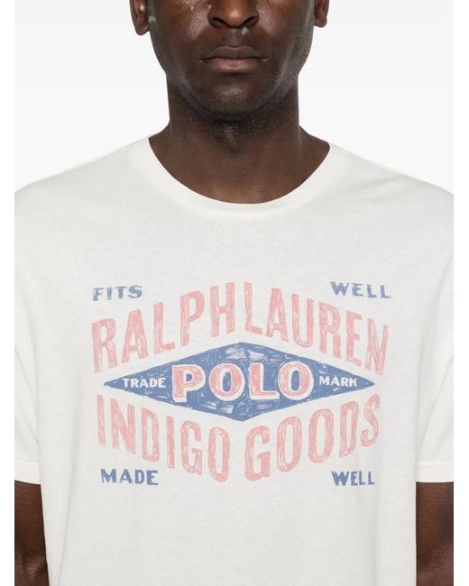 Polo Ralph Lauren White Polo Country Graphic T-Shirt for men