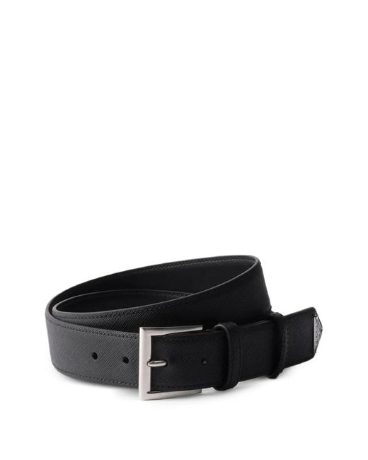 Prada Black Saffiano Leather Belt for men