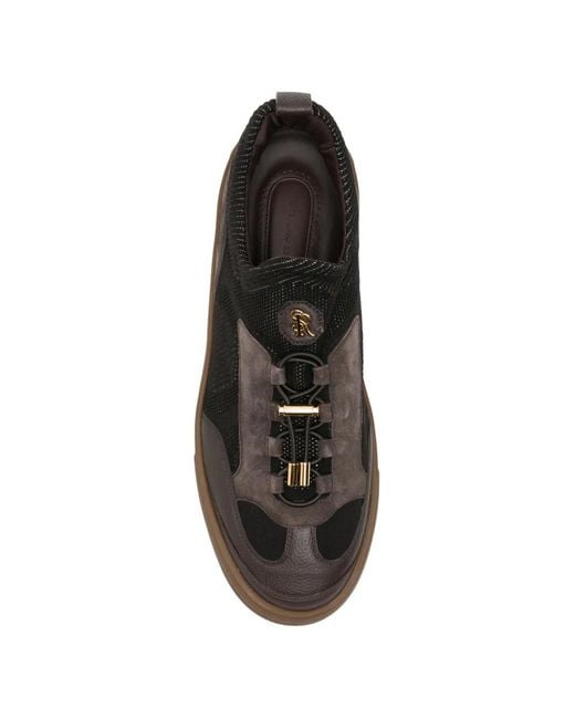 Stefano Ricci Black Panelled Mesh Sneakers for men