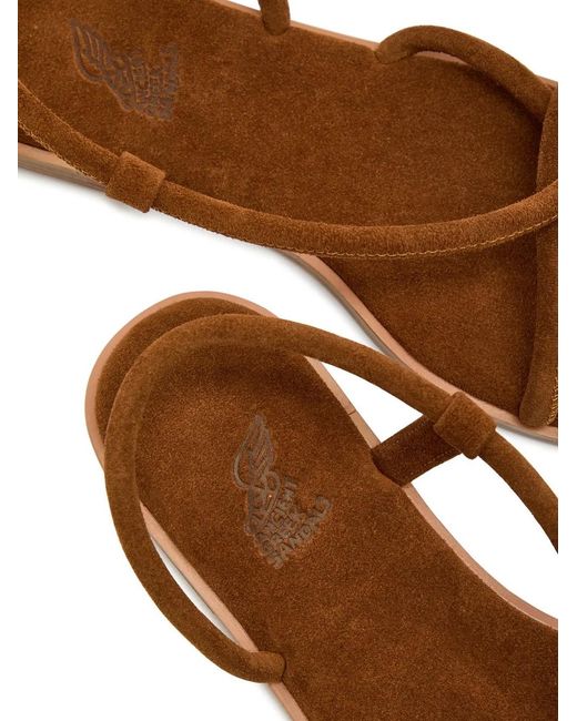 Ancient Greek Sandals Brown Bomba Suede Sandals