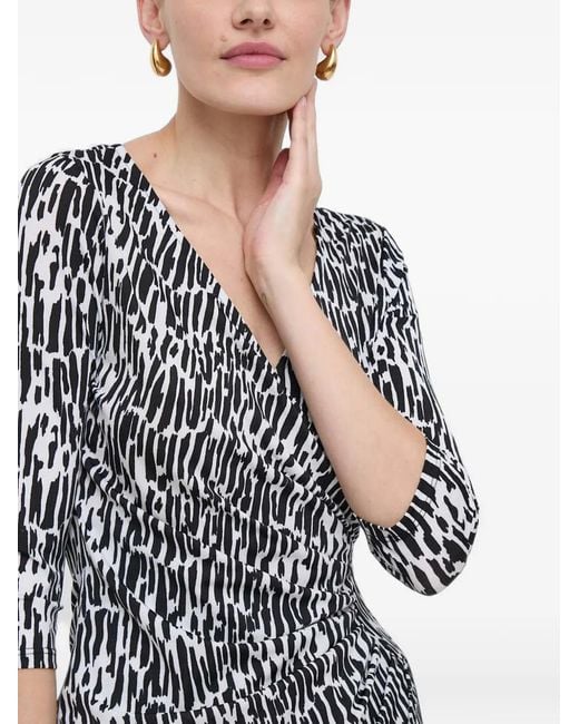Morgan Gray Rloli Abstract-Print Ruched Mini Dress