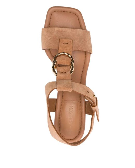 Ulla Johnson Brown 75Mm Suede Sandals