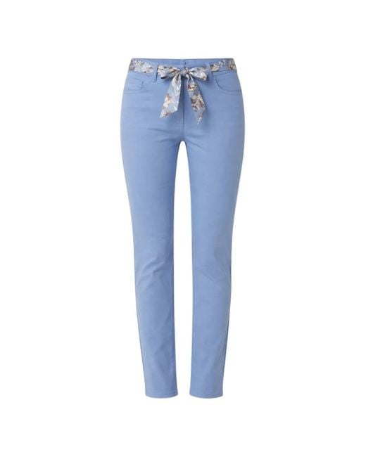 Liu Jo Blue Skinny Gabardine Trousers