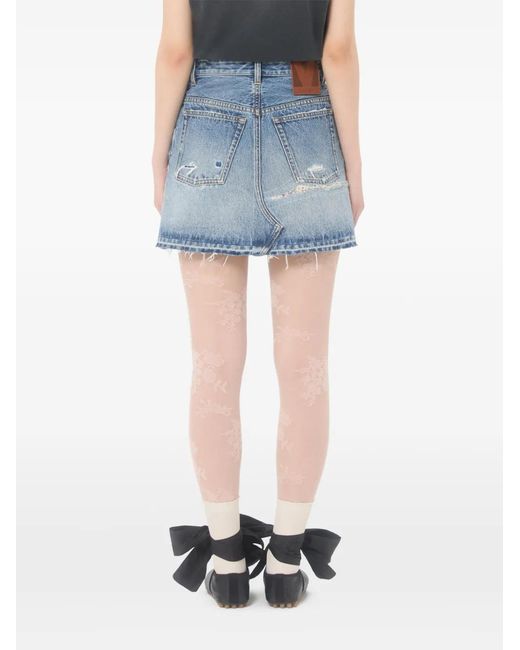 Valentino Garavani Blue Short Denim Skirt