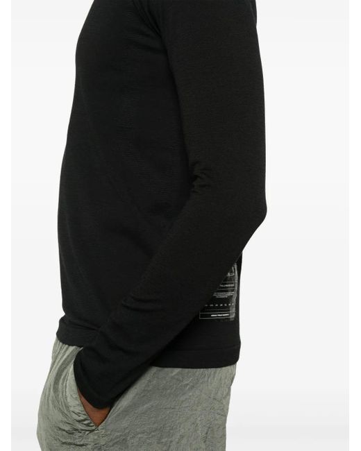 Y-3 Black W Run Knit Sweatshirt for men