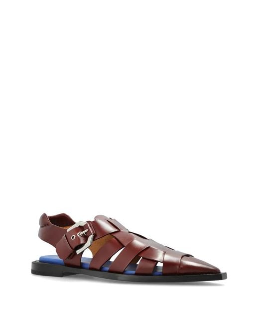 Lanvin Brown Pointed-Toe Sandals for men