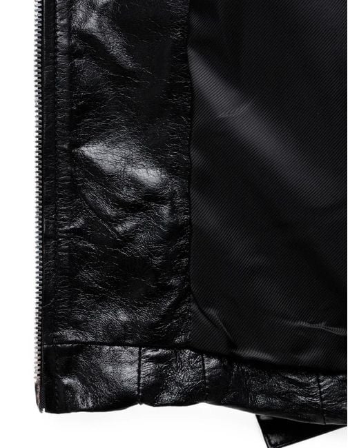 JACOB LEE Black Leather Bomber Jacket