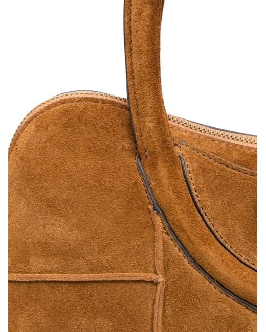 Borsa Tote Con Inserti di Staud in Brown