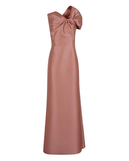 Alberta Ferretti Purple Asymmetric-Shoulder Gown
