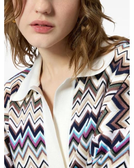 Missoni White Zigzag-Knit Sweater