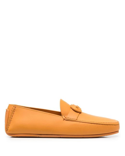 Ferragamo Orange Palinuro Slip-on Loafers for men
