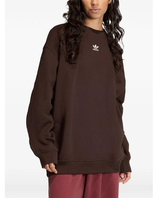 Adidas Brown Essentials Fleece Oversized Sweatshirt