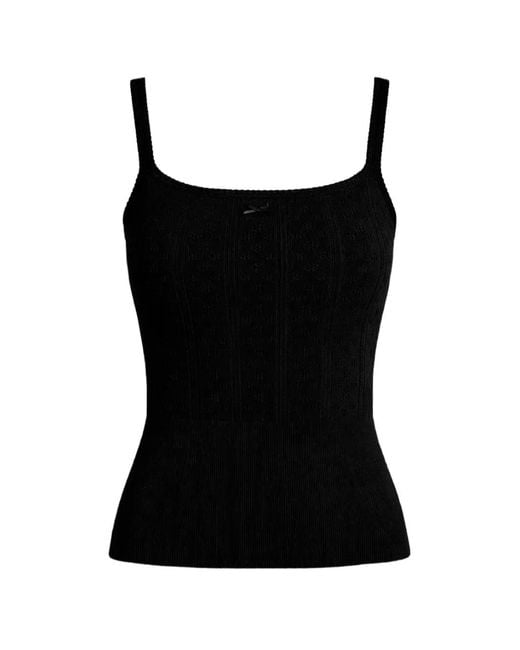 J.W. Anderson Black Openwork Bow-Detail Top