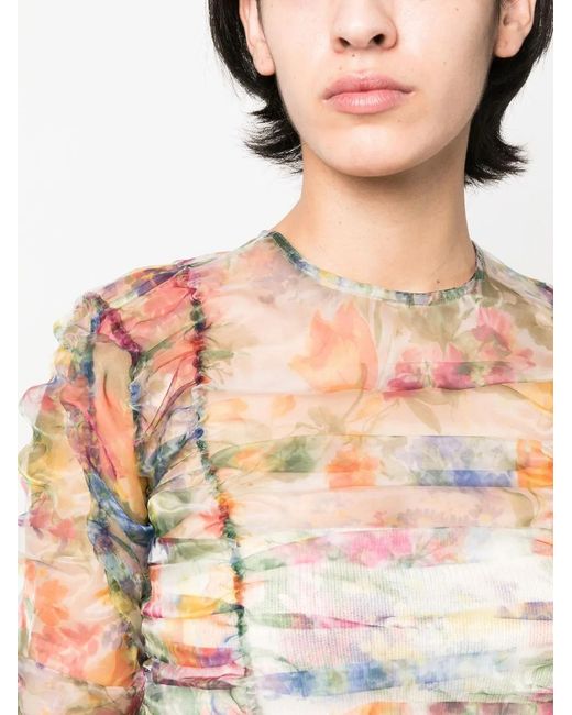 Blouse Transparente À Fleurs Viktor & Rolf en coloris Green