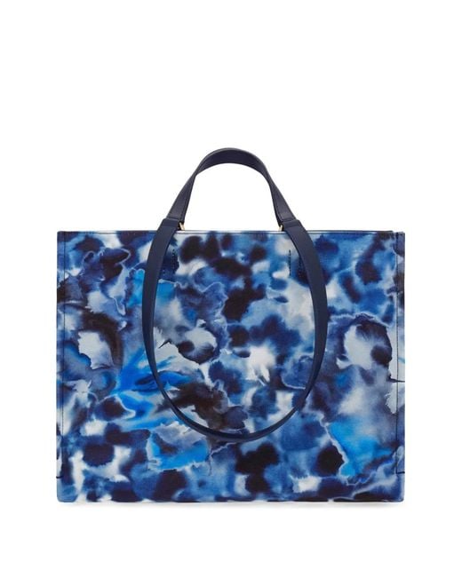 Ferragamo Blue Tote Bag With Logo (L)