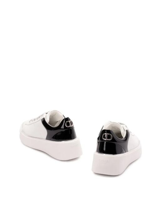 Twinset White Leather Sneakers