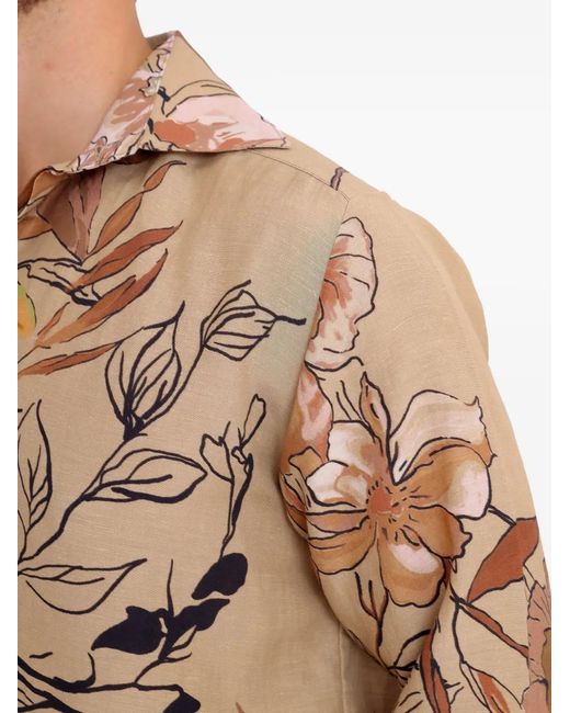 Amir Slama Natural Floral-Print Shirt for men