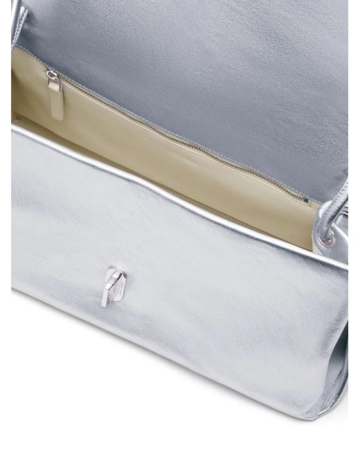 Marc Jacobs Gray The Large Metallic Dual Shoulder Bag