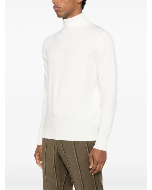 Diktat White Roll-Neck Sweater for men