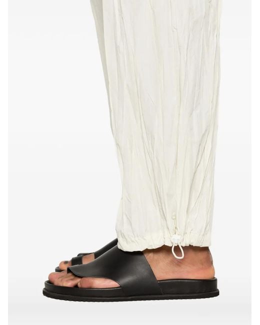 GONGDID DESIGN White Textured Straight-Leg Trousers for men