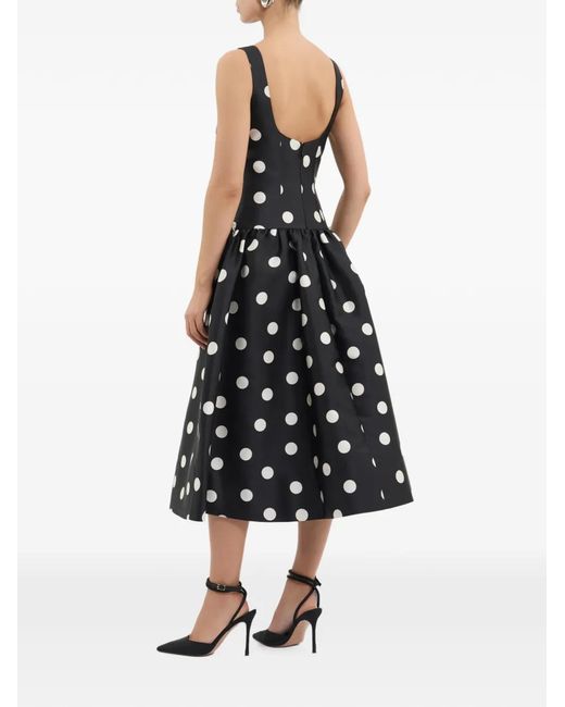 Rebecca Vallance Black Bacio Midi Dress