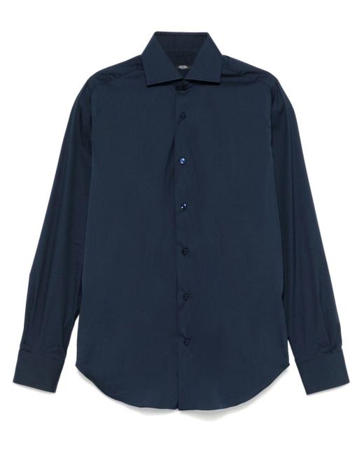 Barba Napoli SpreadCollar Shirt in Blue for Men Lyst UK