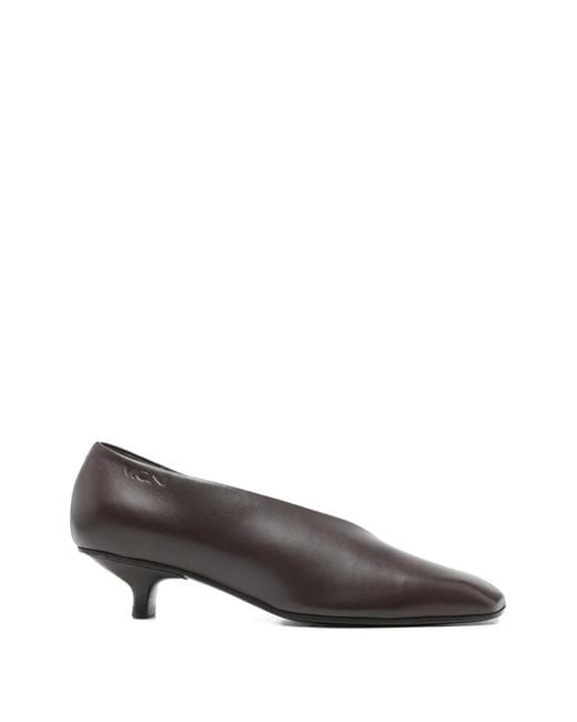 Vicini Gray Kitten-Heel Pumps