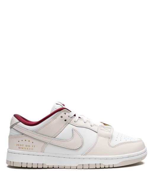 Nike White Just Do It Dunk Low Sneakers