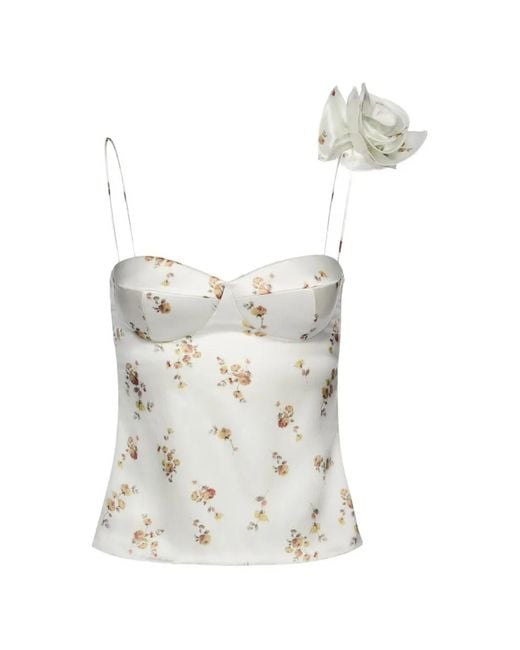 Magda Butrym White Floral Top