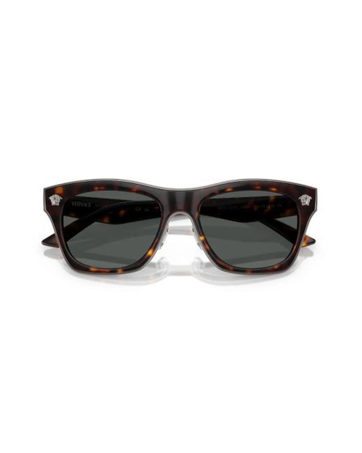 Versace Gray Tortoiseshell-Effect Sunglasses for men