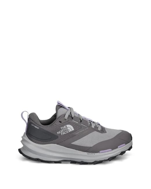 The North Face Gray Vectiv Fastpack Lite Hiking Sneakers